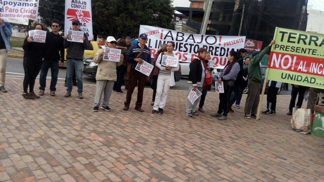 Paro cívico en Tunja contra el aumento del impuesto predial Desde Abajo