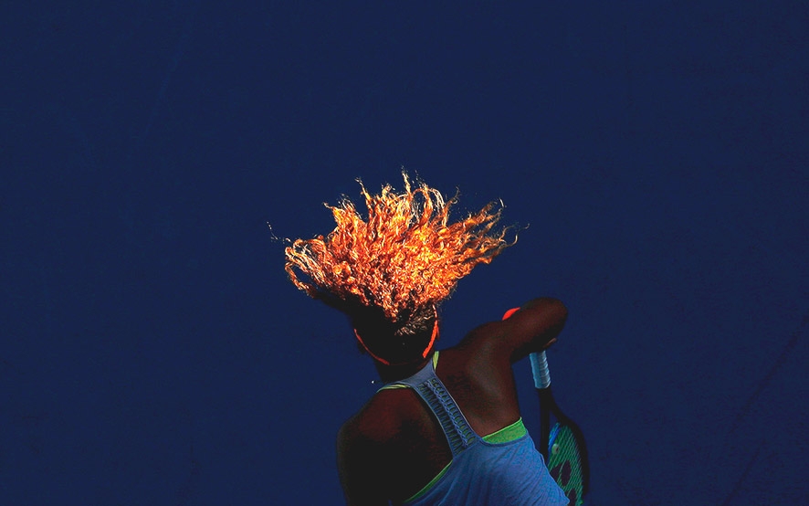 La tenista japonesa Naomi Osaka contra la rumana Simona Halep, durante el Abierto de Australia.David Gray Reuters