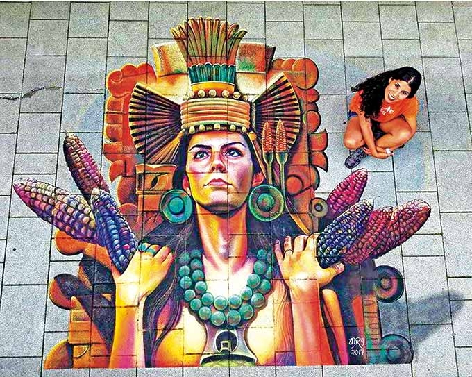 “Centeocíhuatl , diosa del maíz”, 2.75 x 3.30 m, Alemania