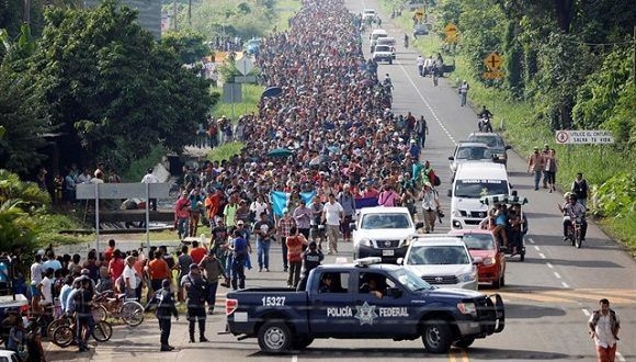 La caravana hondure a se multiplica en territorio chiapaneco