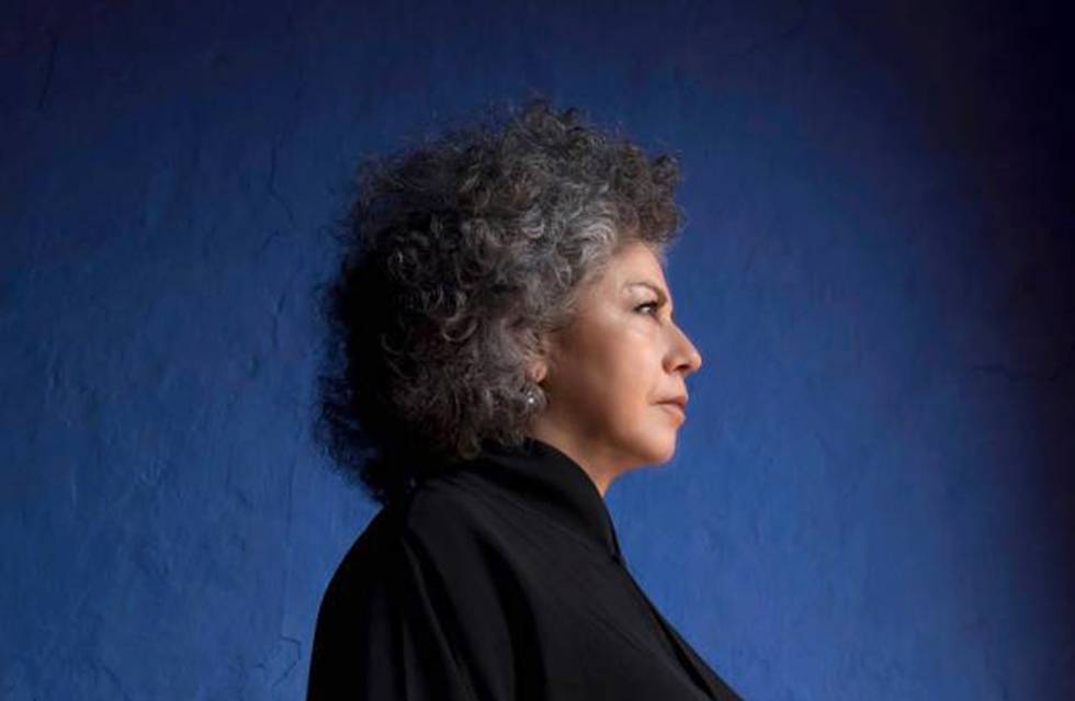La artista colombiana Doris Salcedo, en el Hay Festival en Cartagena de Indias (Colombia), este año. Daniel Mordzinski