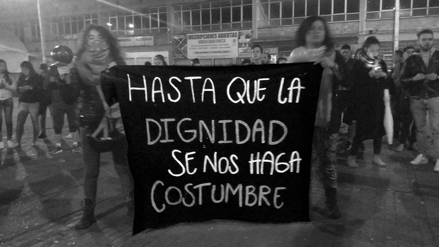 Felipe Martínez, Bogotá 25 de noviembre de 2019, fotografía (Cortesía periódico desdeabajo)