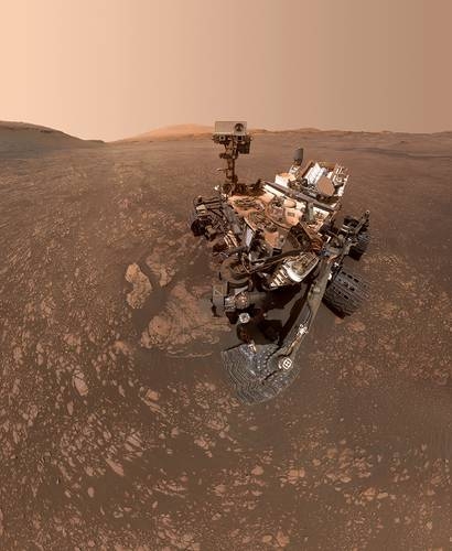 El vehículo de exploración espacial Curiosity Mars se tomó una selfi el 12 de mayo de 2019.Foto Afp