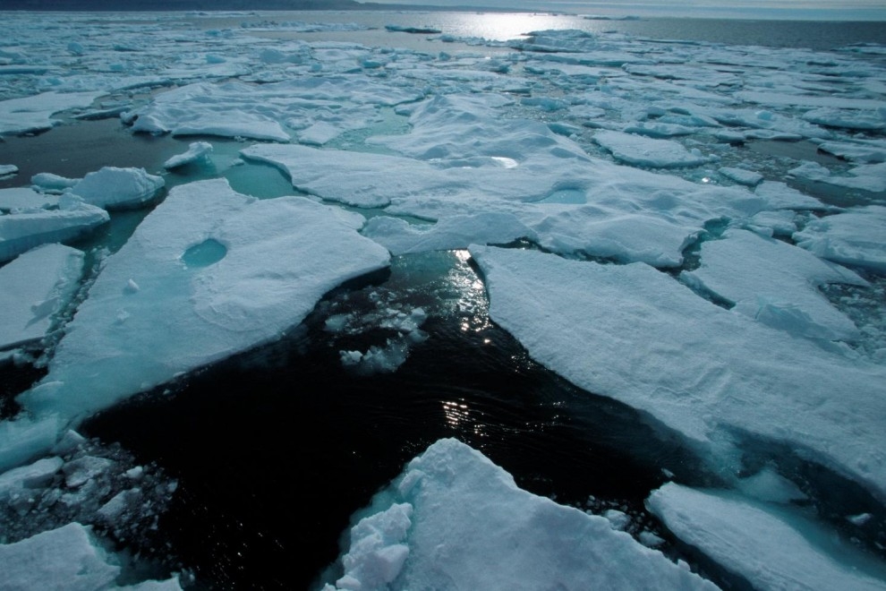Hielo en verano en aguas del ártico canadiense. / WWF