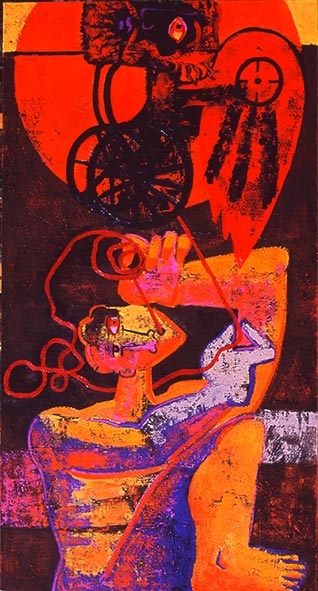 Germán Ardila, El carro de Elías O-T, 130 x 70 cm (Cortesía del autor)