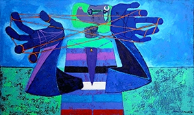 Germán Ardila, Solo espera la noche, 60 x 100 cm (Cortesía del autor)