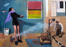 Fernando Maldonado, La exploradora, óleo sobre lienzo, 90 x 126 cm (Cortesía del autor)