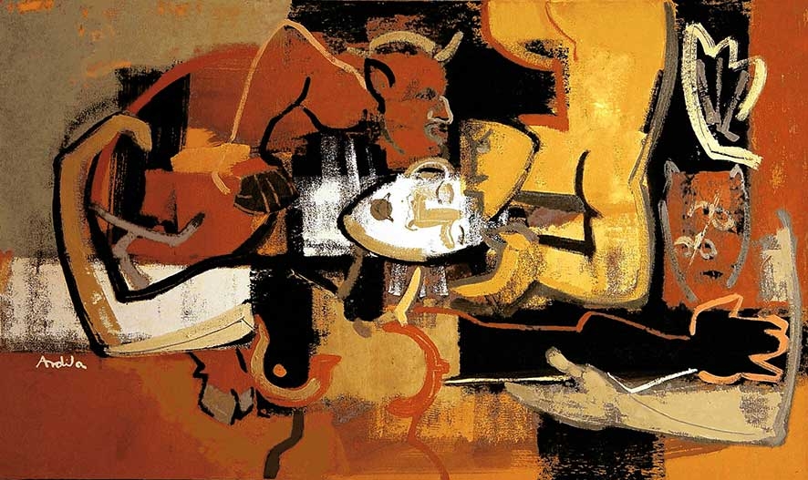 Germán Ardila, Los consejeros, 60 x 100 cm (Cortesía del autor)