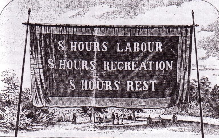Fuentes: Rebelión - Imagen: En Chicago los trabajadores exigen 8 horas de trabajo, 8 de recreación y 8 de descanso (mayo de 1886)
