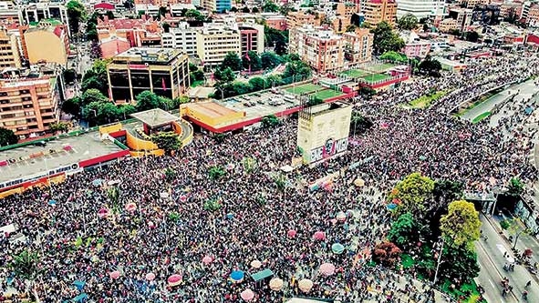 Monumento Los Héroes, 15 de mayo 2021, Bogotá (Vía Twitter)