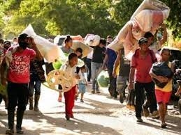 Desplazamiento forzado por el conflicto armado en Colombia. Foto: Alcaldía Santander