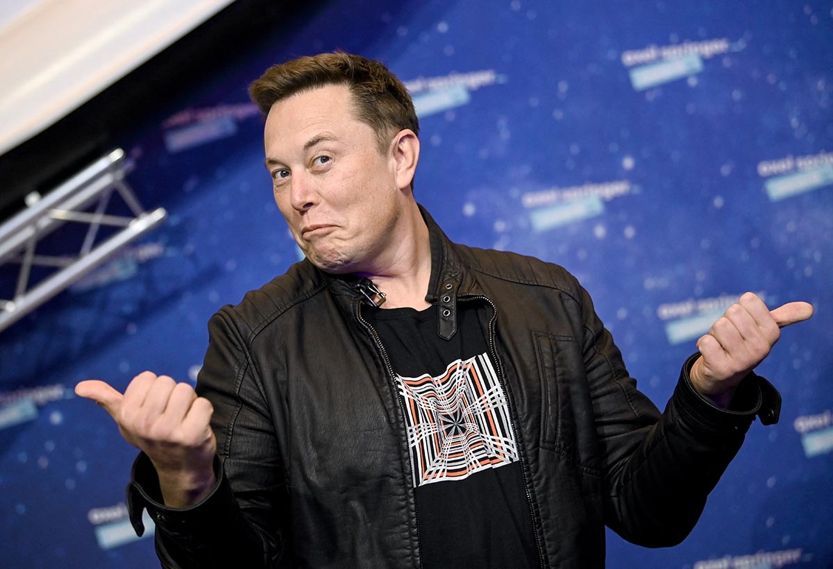 Elon Musk en la ceremonia de entrega de los premios Axel Springer, en Berlín, en diciembre de 2020 AFP, BRITTA PEDERSEN
