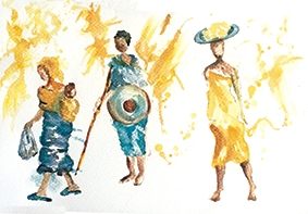 Olga Patricia Restrepo, acuarela (Cortesía de la autora)