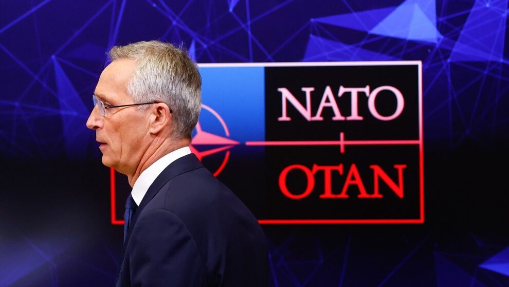 Jens Stoltenberg, secretario general de la OTAN, en una rueda de prensa este martes 11 de octubre de 2022. — ESTEPHANIE LECOCQ / EFE/EPA